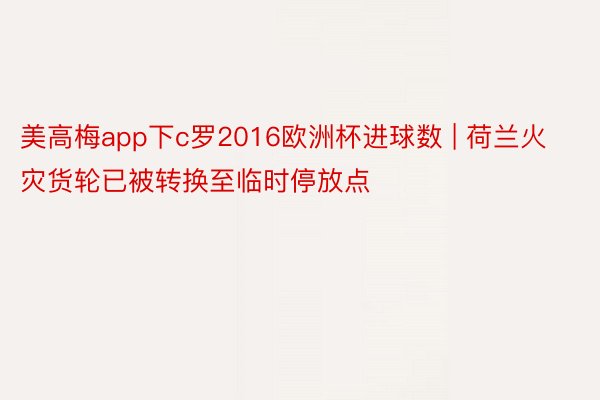 美高梅app下c罗2016欧洲杯进球数 | 荷兰火灾货轮已被转换至临时停放点