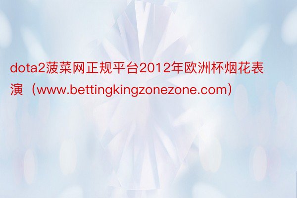 dota2菠菜网正规平台2012年欧洲杯烟花表演（www.bettingkingzonezone.com）